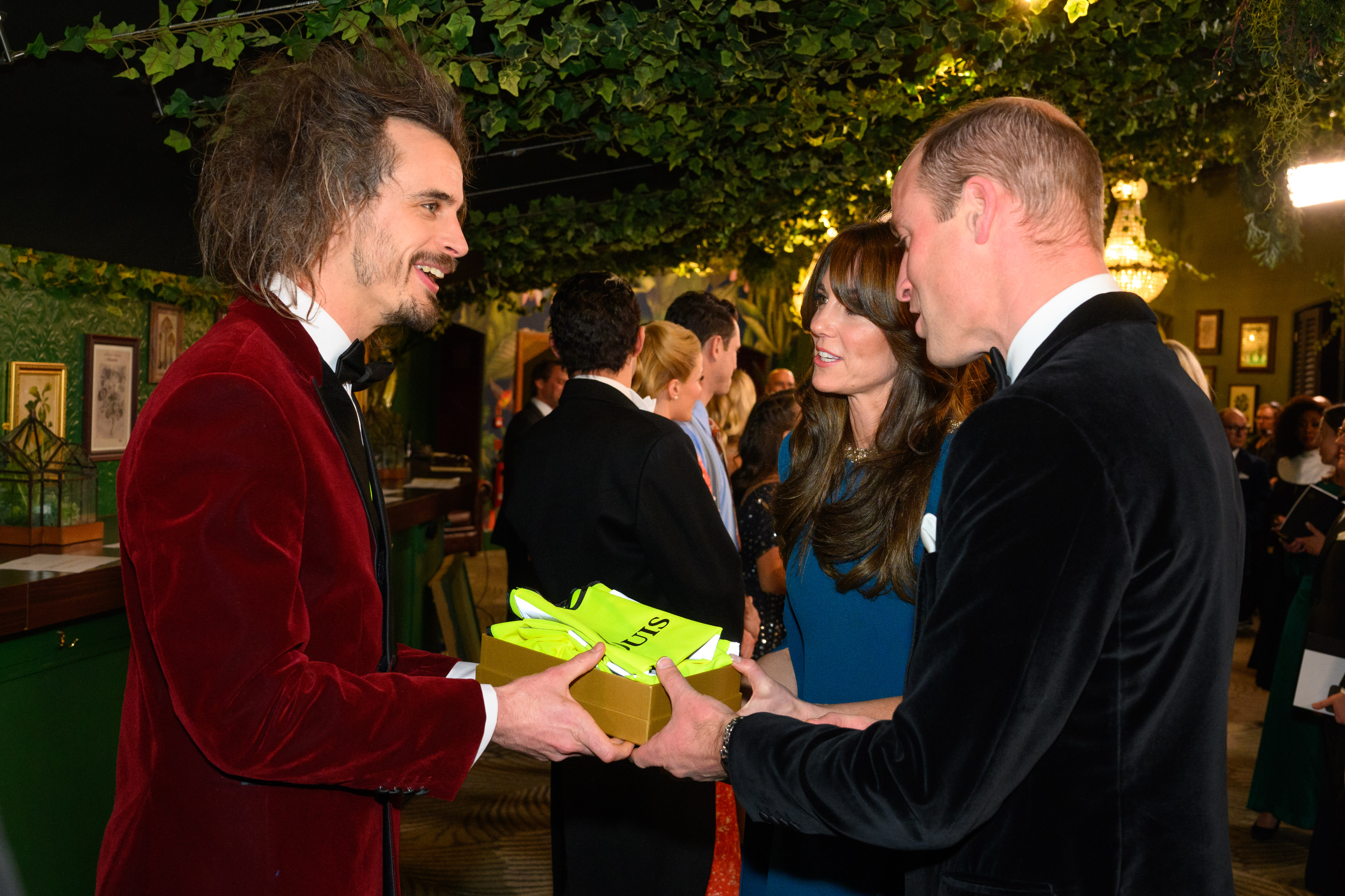 Viggo Venn with the Prince and Princess of Wales at the Royal Variety Performance